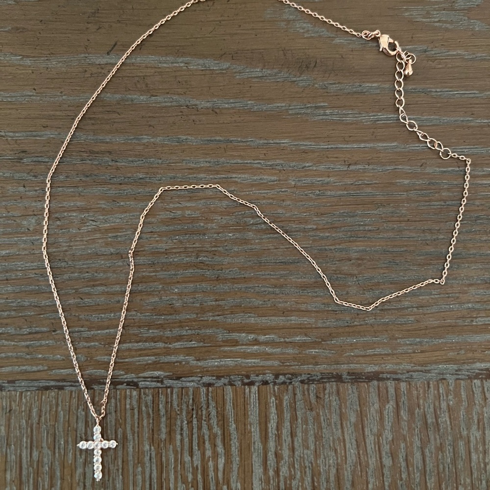 Rose Gold Cross Necklace